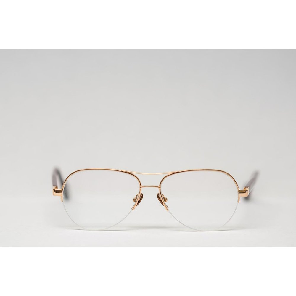 24K Pink Gold Burgundy Acetate Metal Optical - Delixs Artiste 2 DX001S 04 VP00